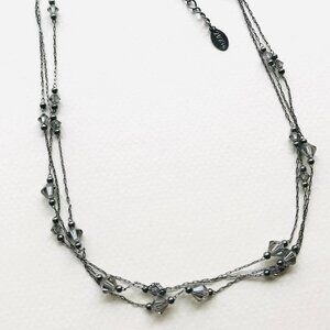 Vintage 2028 Silver Tone Layered Chain Necklace